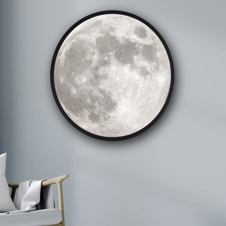 2-in-1 Mirror and Light with Moon Painting