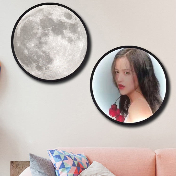 2-in-1 Mirror and Light with Moon Painting