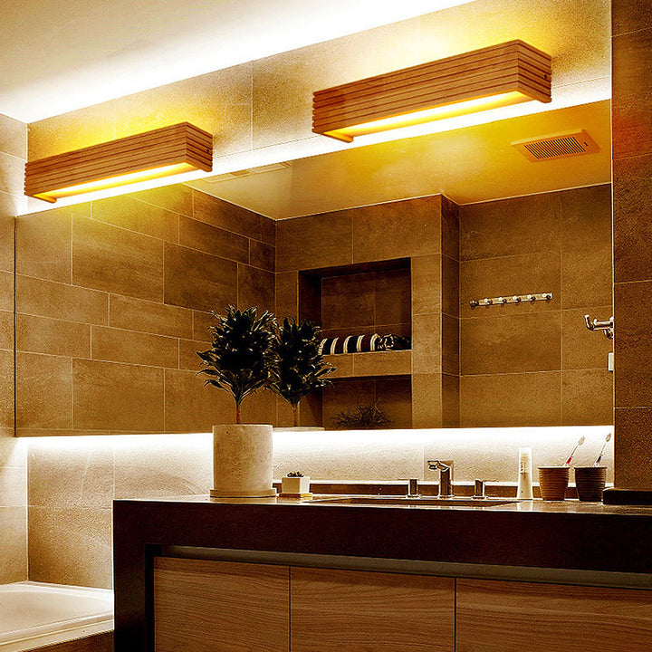 Wooden Wall Lights for Bathroom Mirrors