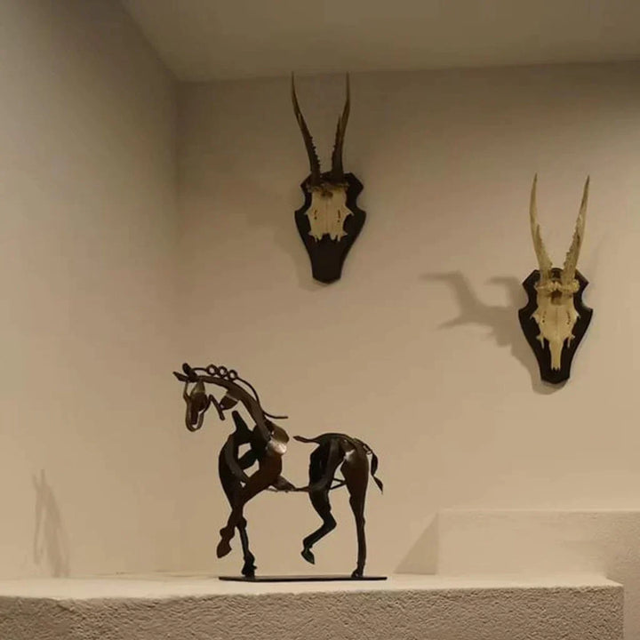 Horse Sculpture - AdonisMetal - Rustic Elegance - Timeless Decorative Piece