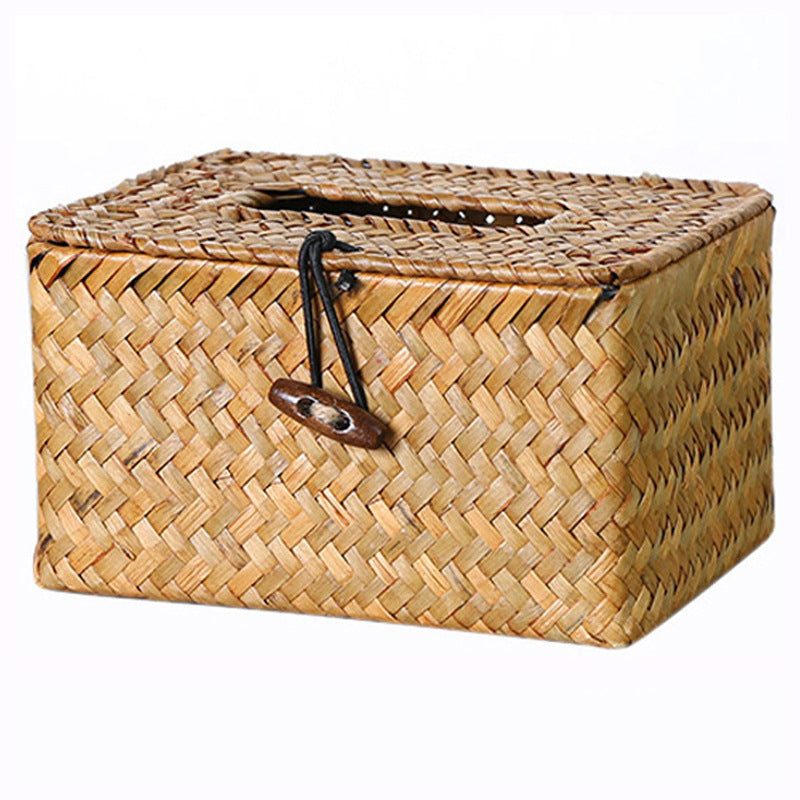 Handcrafted Woven Storage Box With Stylish Lid
