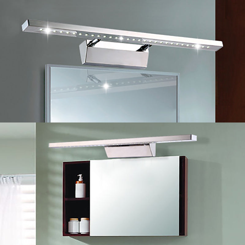 Rectangular Interior Mirror Light Stainless Steel