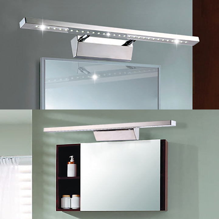 Rectangular Interior Mirror Light Stainless Steel