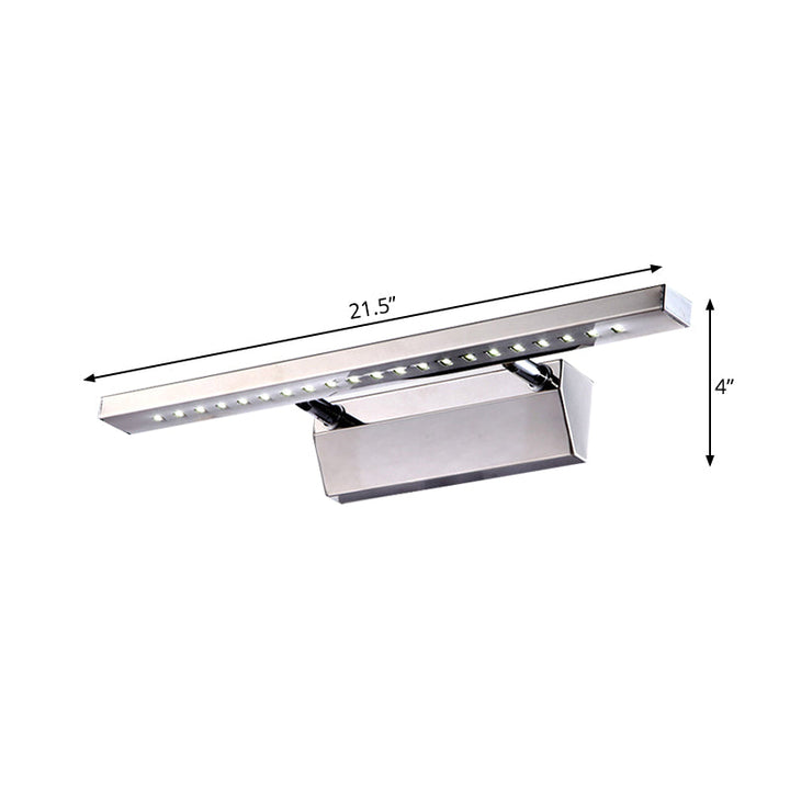 Rectangular Interior Mirror Light Stainless Steel