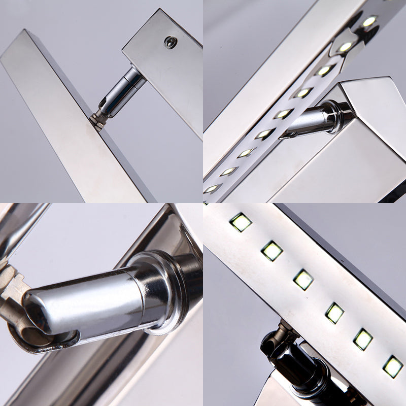 Rectangular Interior Mirror Light Stainless Steel