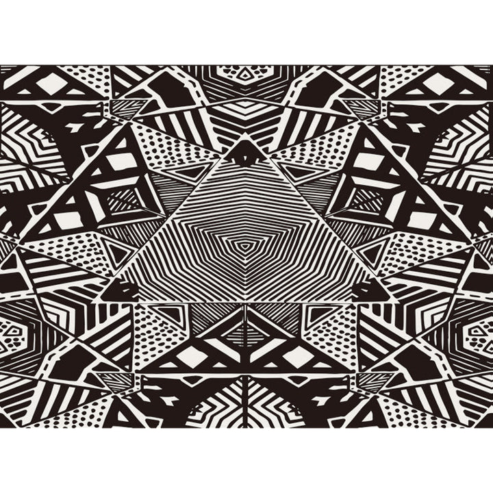 Nordic Modern Rug with Black Lines Dot Pattern Rug Polyester Machine Washable Rug for Home Decor