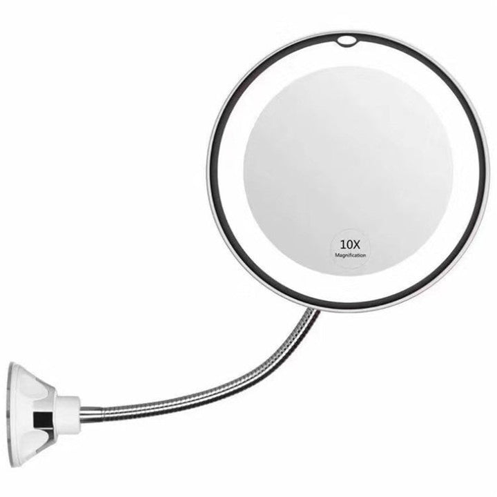 10x magnification led wall-mounted cosmetic folding mirror