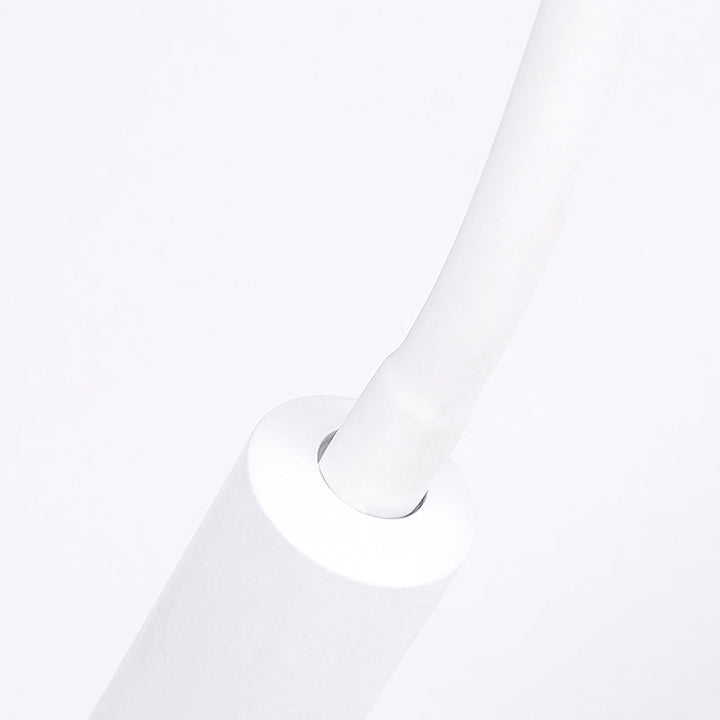 Adjustable Cylinder Reading Wall Light Contemporary Silicone and Metal LED Black/White Sconce Lamp