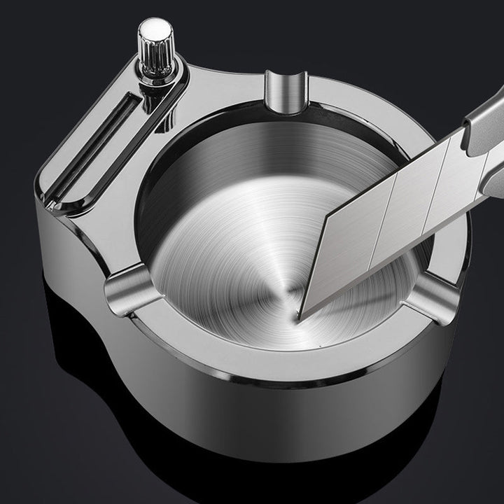 Retro Metal Ashtray, Cigarette Lighter