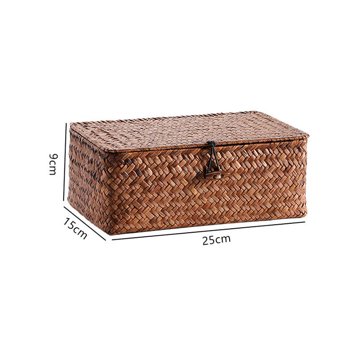 Handwoven Storage Box With Lid