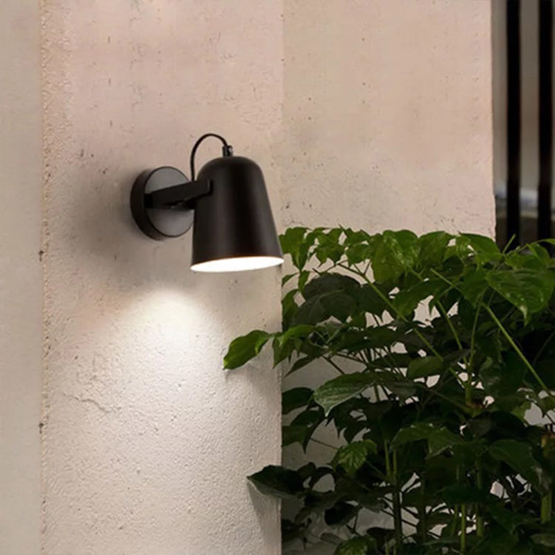 Nordic 1-Light Wall Sconce Bell Rotatable Wall Mount Light Fixture with Iron Shade for Living Room