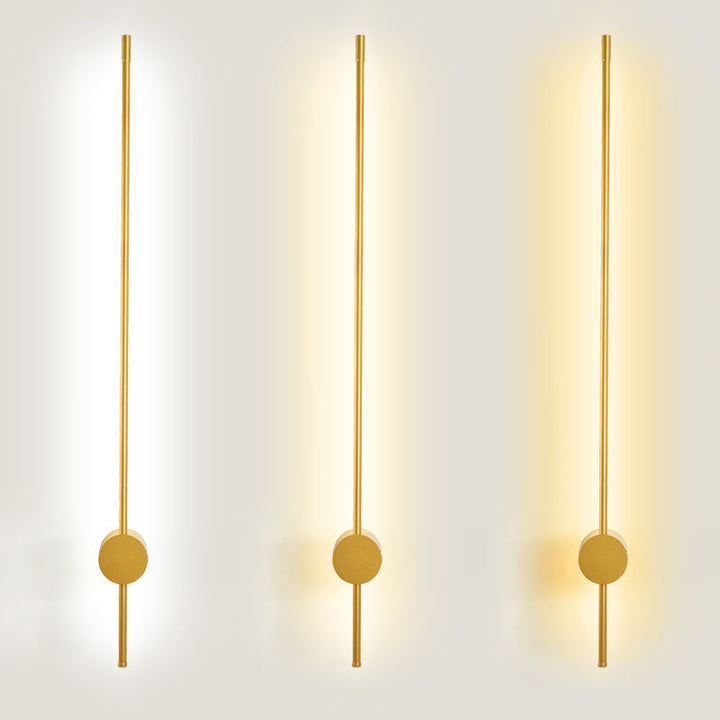 Slim Tube Shaped Sconce Lighting Contemporary Metal Living Room LED Wall Light Fixture