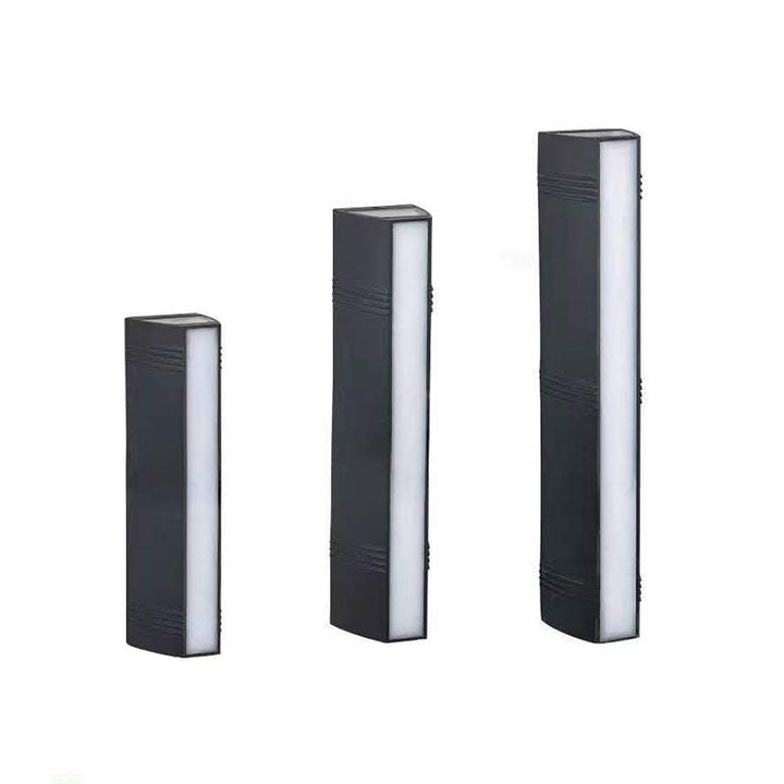 Trapezoid Shaped Wall Sconce Light Minimalist Metallic Courtyard LED Wall Mount Lighting in Black