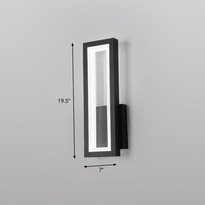 Minimalism Rectangle Wall Sconce Lighting Metal Foyer LED Wall Mount Light Fixture