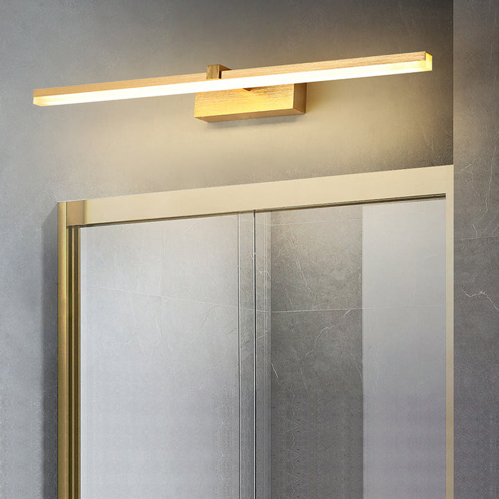 Gold Stick Shaped Bath Lighting Simplicity Metal LED Vanity Light Fixture for Bathroom