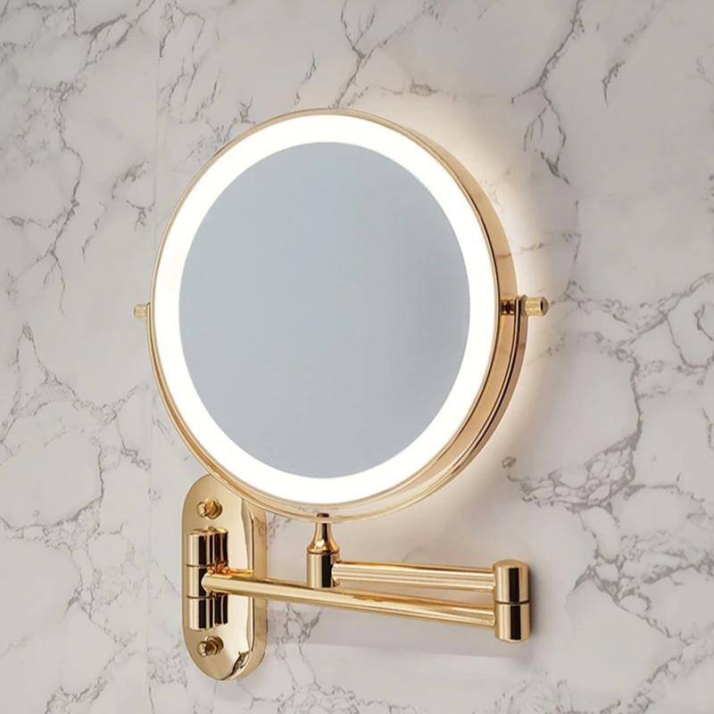 LED cosmetic mirror with magnification & USB battery
