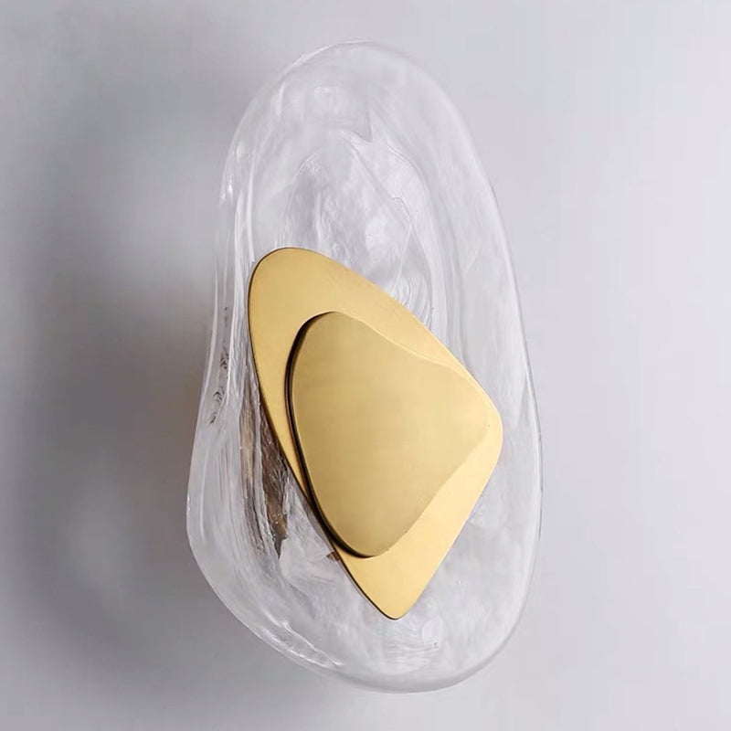 Modern Nordic Sconce Light Fixture 1 Light Glass Wall Mount Lighting Light Luxury Sconce for Bedroom