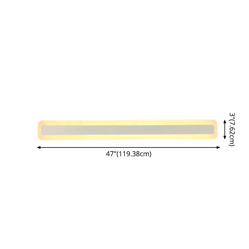 Rectangular Acrylic LED Wall Mount Light Fixture Nordic Waterproof Vanity Wall Sconce for Bathroom