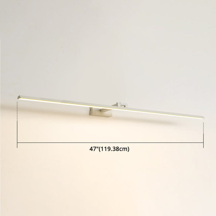 Linear LED Vanity Light Fixtures Modern Minimalist Style Metal Single Vanity Light