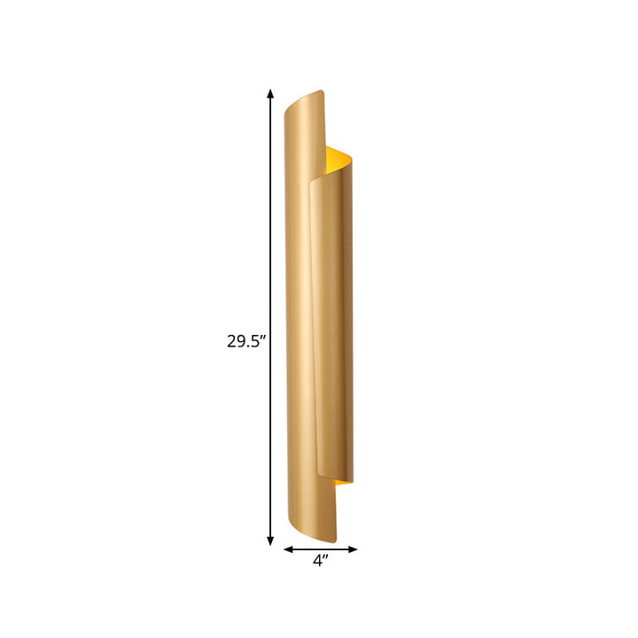Black/White/Gold Scrolled Wall Lamp Modernist Iron 2-Light Sconce Light Fixture, 16"/21.5"/29.5" Wide