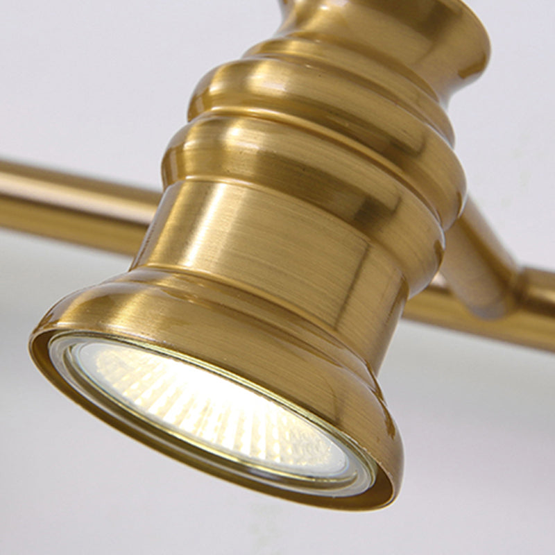 Linear Bathroom Vanity Mirror Light Traditionalism Metal 2/3/4-Bulb Brass Wall Sconce Lighting