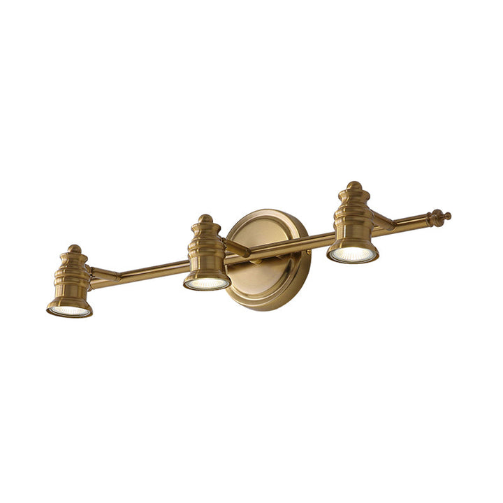 Linear Bathroom Vanity Mirror Light Traditionalism Metal 2/3/4-Bulb Brass Wall Sconce Lighting