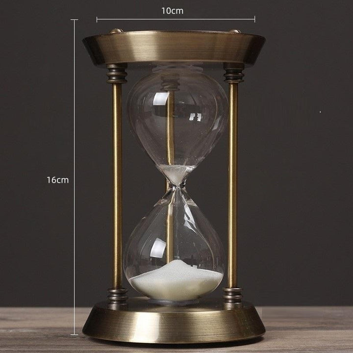 3/5/10 Minutes Retro Metal Craft Hourglass Pendulum Home Office Desktop Arrangement Ornament Sand Timer Sand Glass Decoration
