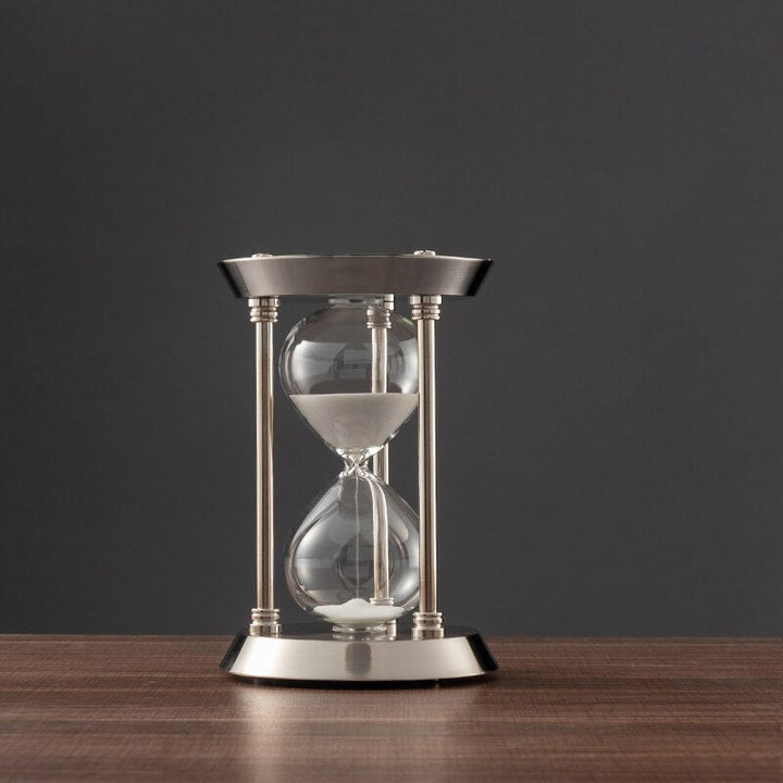 3/5/10 Minutes Retro Metal Craft Hourglass Pendulum Home Office Desktop Arrangement Ornament Sand Timer Sand Glass Decoration