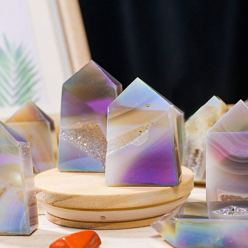 Angel Aura Quartz Crystal Sticks Gemstone Decor