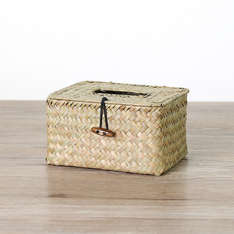 Handcrafted Woven Storage Box With Stylish Lid
