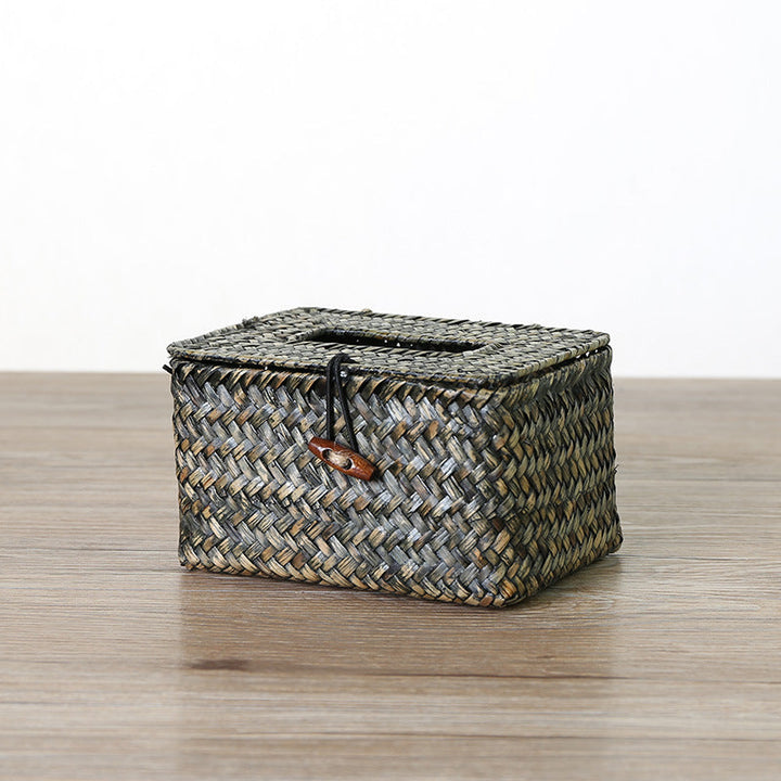 Handcrafted Woven Storage Box With Stylish Lid