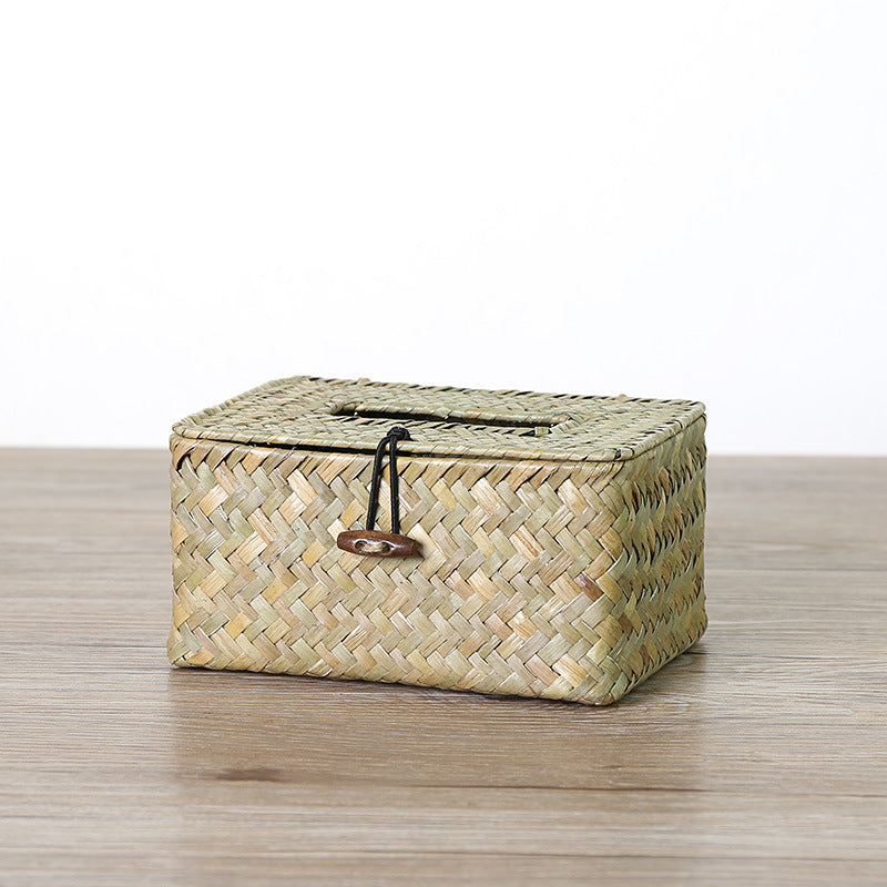 Handcrafted Woven Storage Box With Stylish Lid