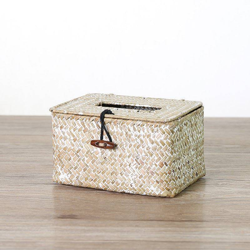 Handcrafted Woven Storage Box With Stylish Lid