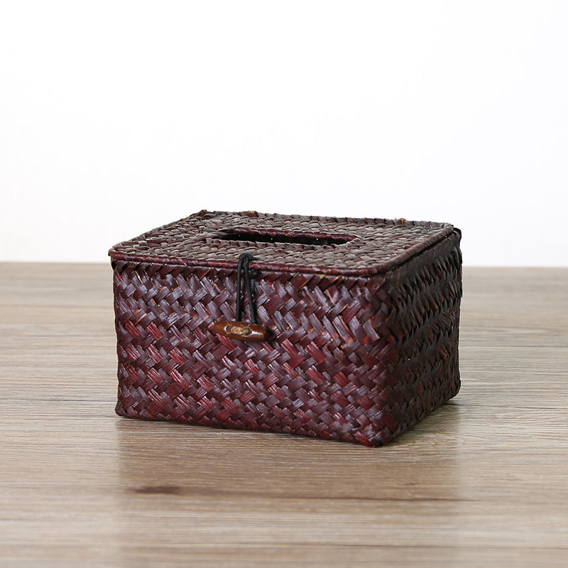 Handcrafted Woven Storage Box With Stylish Lid