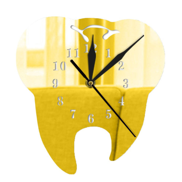 Mirror Wall Clock for Dental Hygiene