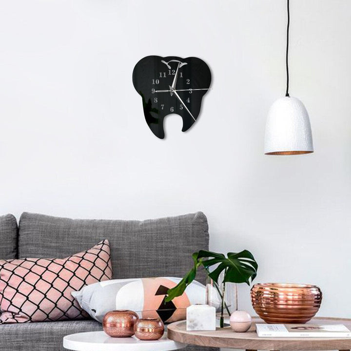 Mirror Wall Clock for Dental Hygiene