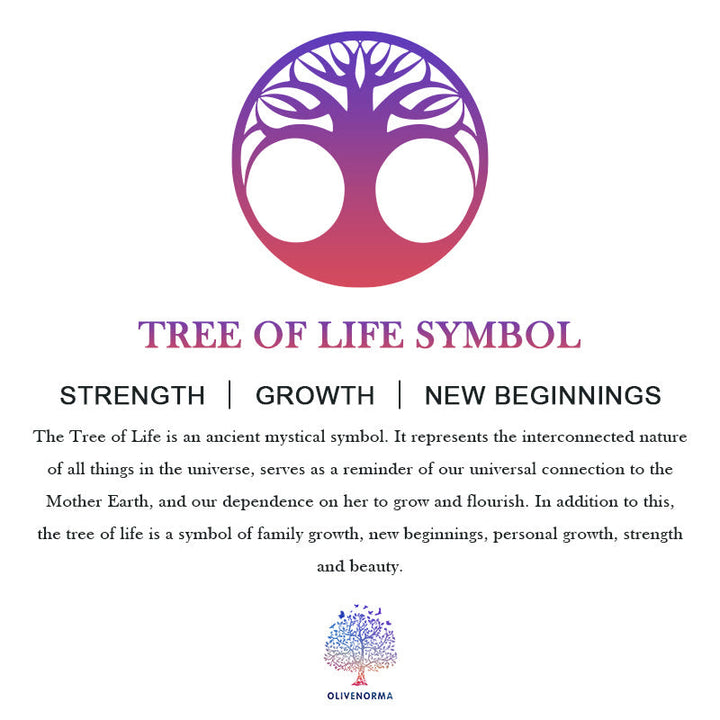 Crystal Tree of Life 6 Rings Wall Decor Ornament