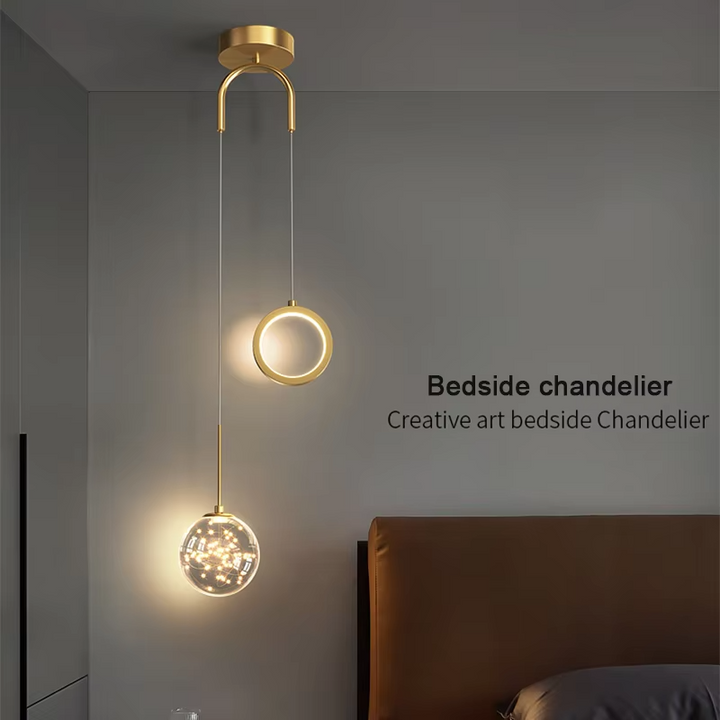 Modern LED Pendant Light – 2-Way Indoor Hanging Lamp for Living Room, Bedroom, Dining Table with Adjustable 3 Light Colors