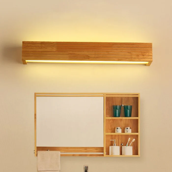 Wooden Wall Lights for Bathroom Mirrors