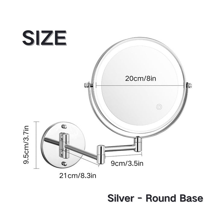 Rechargeable Wall Mounted Shaving Mirror