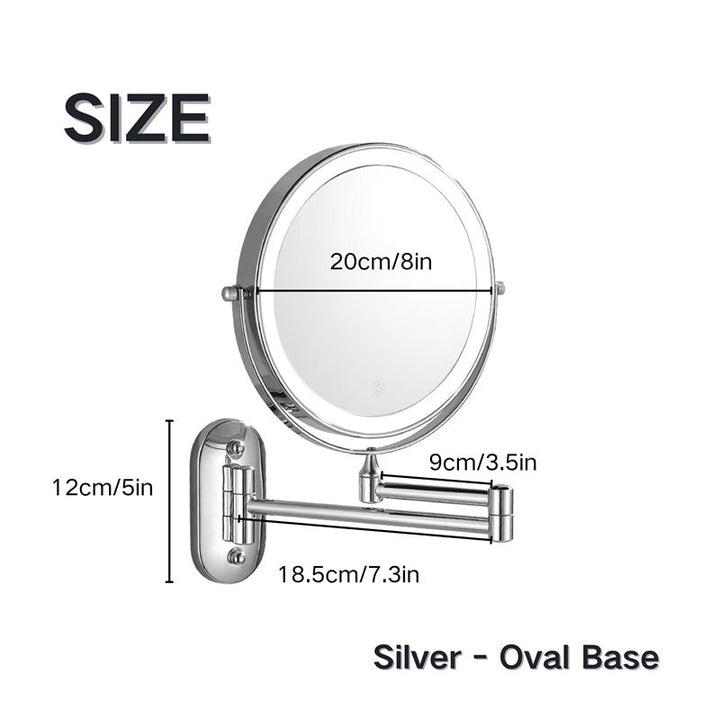 Rechargeable Wall Mounted Shaving Mirror