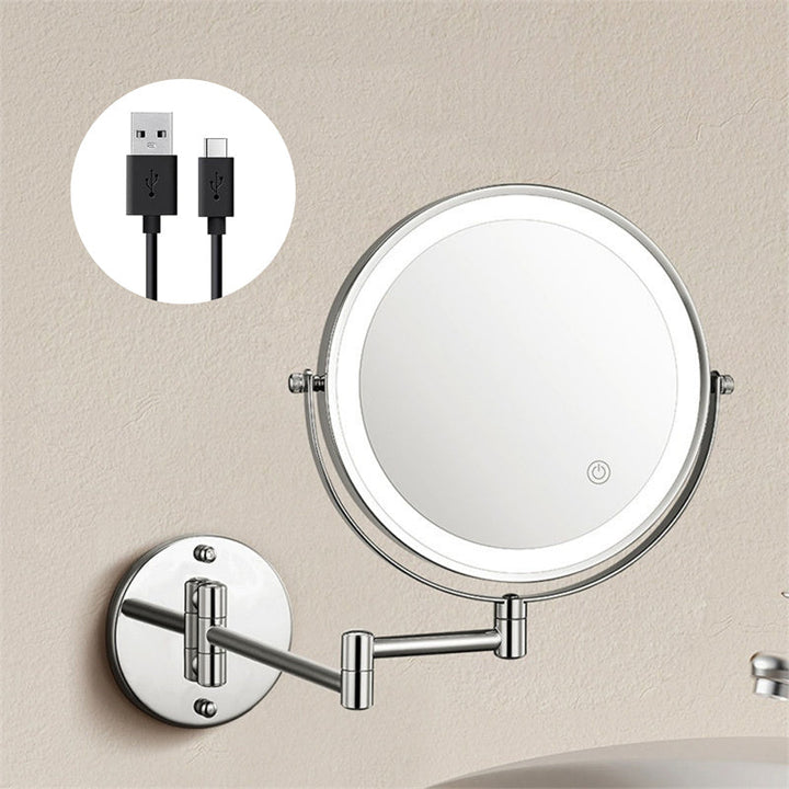 Rechargeable Wall Mounted Shaving Mirror