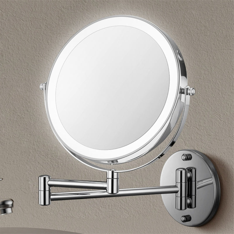 Rechargeable wall-mounted shaving mirror | 360° rotation. 1X/10X magnification