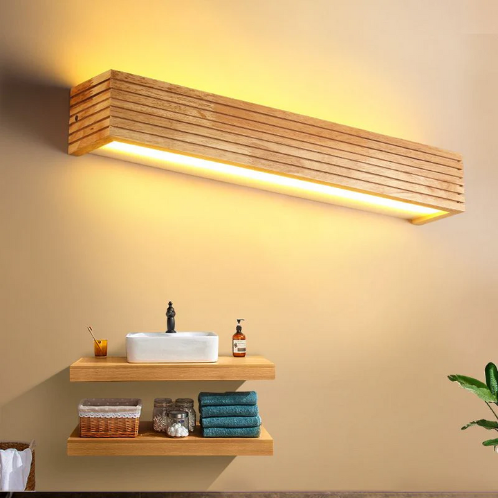 Wooden Wall Lights for Bathroom Mirrors