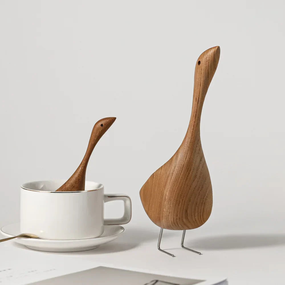 Nordic Wood Goose Figures