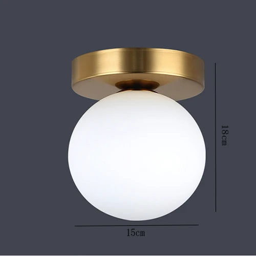 Modern Minimalist Frosted Glass Ceiling Lamp – White Ball Design for Dining Room, Living Room, Bedroom & Bar – Contemporary Ceiling Light Fixture