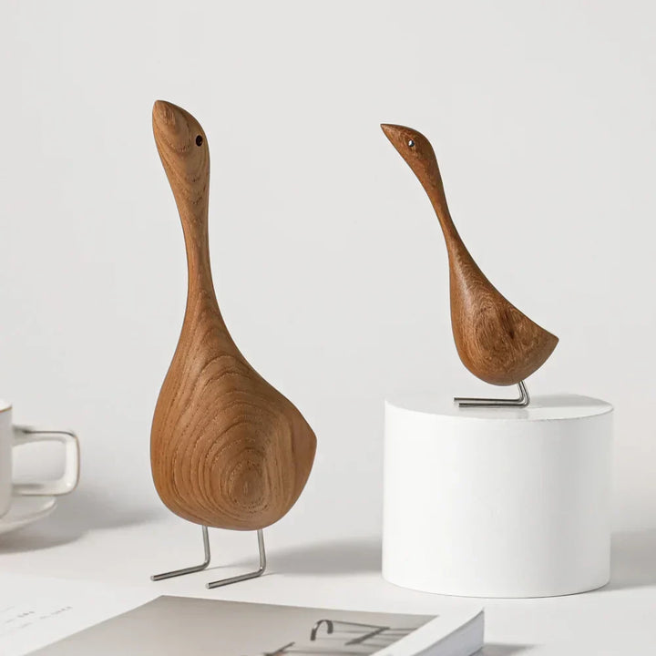 Nordic Wood Goose Figures