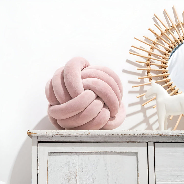 Handmade Knotted Round Decorative Pillow