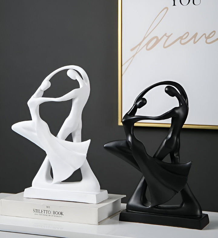 Modern dancing resin sculpture
