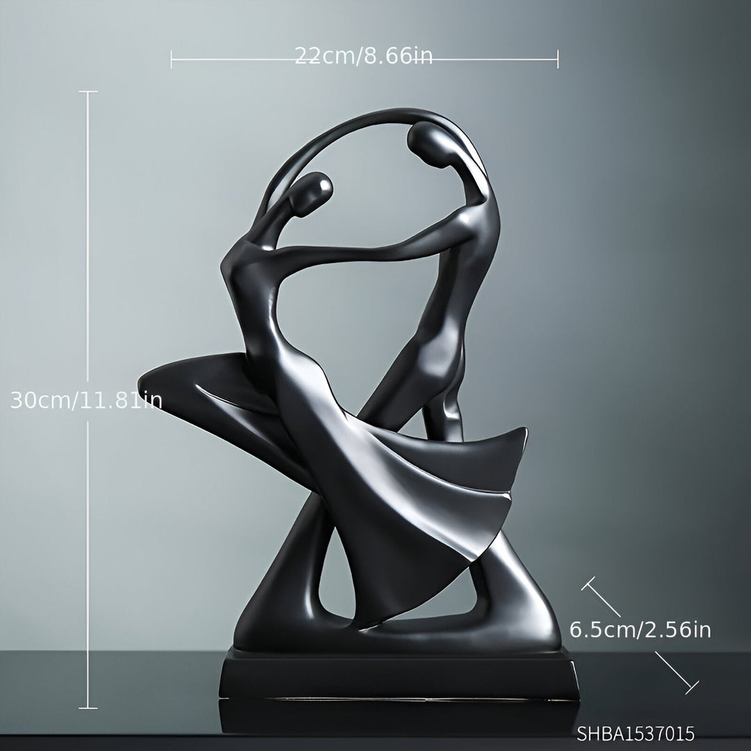 Modern dancing resin sculpture